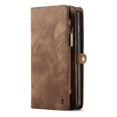 Detachable Magnetic Leather Phone Case & Wallet for Samsung S10+ - Brown