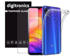 Digitronics Tempered Glass and Protective Case for Xiaomi Redmi Note 7