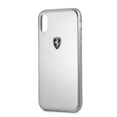 Ferrari - Heritage Collection Aluminium Hard Case for iPhone X - Silver