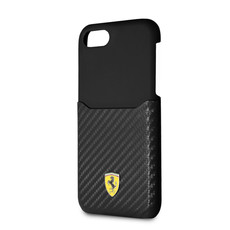 Ferrari - Sf Carbon Hard Case with Card Slot for iPhone 8