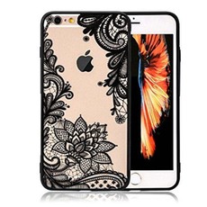 Funki Fish Floral Lace Henna Cover for iPhone 7 - Black