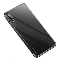 Huawei P20 Transparent Electroplated Cover - Black Frame