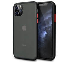 iPhone 11 Pro Slim Fit Shockproof Red Accent Case - Black