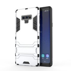 2-in-1 Dual Shockproof Case for Samsung Galaxy Note 9 - Silver