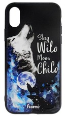 Red Devil iPhone X Protective Flexible Back Cover - Stay Wilo Moon Chilo