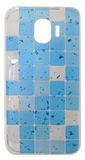 RedDevil Samsung Grand Prime Pro Back Cover - Glitter Blue Squares