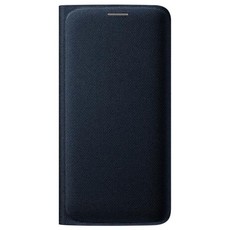 Samsung Leather Flip Wallet For Galaxy S6 - Black