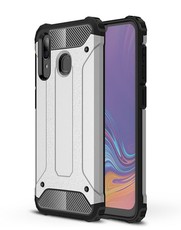 Shockproof Armor Case for Samsung A20 Silver