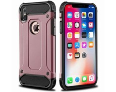 Shockproof Armour Hard Protective Case for iPhone X - Rose Gold