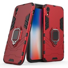 Shockproof Kickstand Ring Stand Armor Case for Apple iphone XR Red