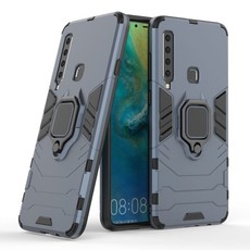 Shockproof Kickstand Ring Stand Armor Case for Samsung A9 2018 Navy