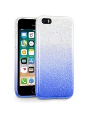 Tekron Glitter Gradient Case for iPhone 5 / 5S / SE - Silver to Blue