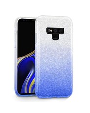 Tekron Glitter Gradient Case for Samsung Galaxy Note 9 - Silver to Blue
