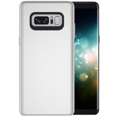 Tuff-Luv Anti-slip Protective Back Cover Case for Samsung Galaxy Note 8 - Silver