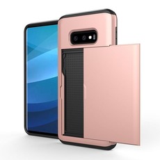 Tuff-Luv Dual Layer Armour Credit Card case for Galaxy S10e - Rose Gold