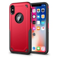 Tuff-Luv Essentials Range Rugged Shockproof Case for Apple iPhone X - Red