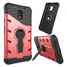 Tuff-Luv Rugged Case and Stand for Moto E - Red