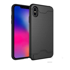 TUFF-LUV Shockproof Dual Layer Armour Case (with Stand & Card slot) for Apple iPhone XR Black