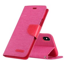 We Love Gadgets Flip Canvas Cover With Card Slots iPhone X & XS Pink