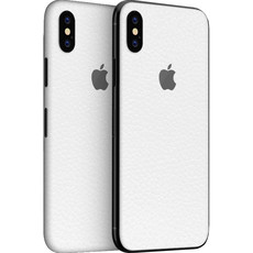 Wripwraps White Leather Skin For iPhone XS - Double Pack