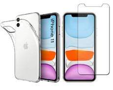 Digitronics Tempered Glass & Protective Clear Case For iPhone 11