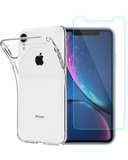 Digitronics Tempered Glass & Protective Clear Case for iPhone XR