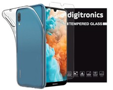 Digitronics Tempered Glass and Protective Clear Case for Huawei Y6 (2019)