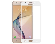 Full Coverage Tempered Glass for Samsung Galaxy J7 Prime - White