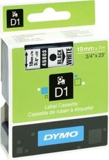 Dymo D1 Standard 19mm x 7m Black on White Label Cassette