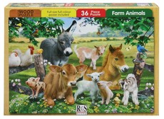 RGS Group Farm Animals Wooden Puzzle - 36 Piece A4