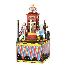 Robotime Phone Booth Musical Box - 3D Wooden Puzzle Gift