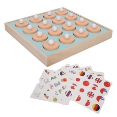 Wooden Colorful 3D Puzzles Board Memory Chess Game