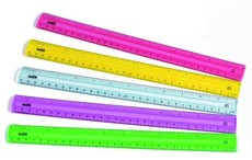 EDX Education Set of 10 30cm Rulers in 5 Colours