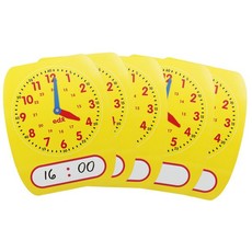 EDX Education Write & Wipe 24-Hour Student Clock: 5 Pieces