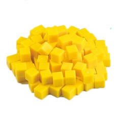 EDX Education Yellow Plastic Base Ten Units: 100 Pieces