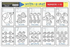 Melissa & Doug Numbers 1 - 10 Write-A-Mat - Bundle of 6