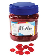 Teachers First Choice Counters 22mm Transparent Red