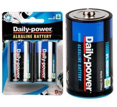 Bulk Pack 3 X Daily-Power Alkaline Battery Size D Card of 2