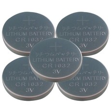Raz Tech Lithium Button Cell Battery 3V CR1632 Pack of 5