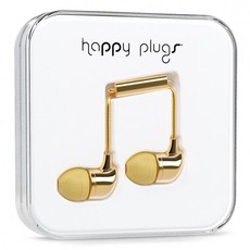Happy Plugs Delux In-Ear Plus Mic & Remote - Gold