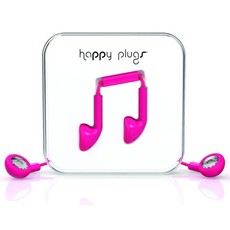 Happy Plugs Earbud Plus Mic & Remote - Cerise