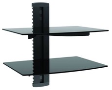 Brateck Aluminum & Tempered Glass Double Shelves