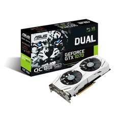 ASUS - White housing with Dual fan nVidia GeForce GTX 1070 8GB OC DDR5 Graphics Card