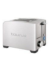 Taurus - 2 Slice 850W Stainless Steel 5 Heat Toaster - Brushed Silver