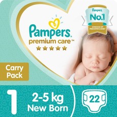 Pampers Premium Care - Size 1 Carry Pack - 22 Nappies