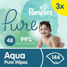 Pampers Aqua Pure Wipes - 3 x 48 - 144 Wipes