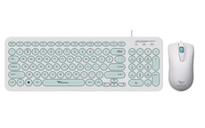 Alcatroz Jellybean U2000 Keyboard & Mouse - White & Mint