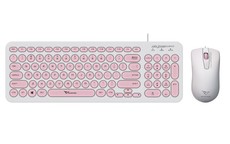 Alcatroz Jellybean U2000 Keyboard & Mouse - White & Peach