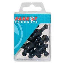 Parrot Products Magnet Map Pins (25 Box, Size:16mm, Black)
