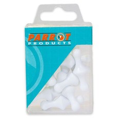 Parrot Products Magnet Map Pins (25 Box, Size:16mm, White)